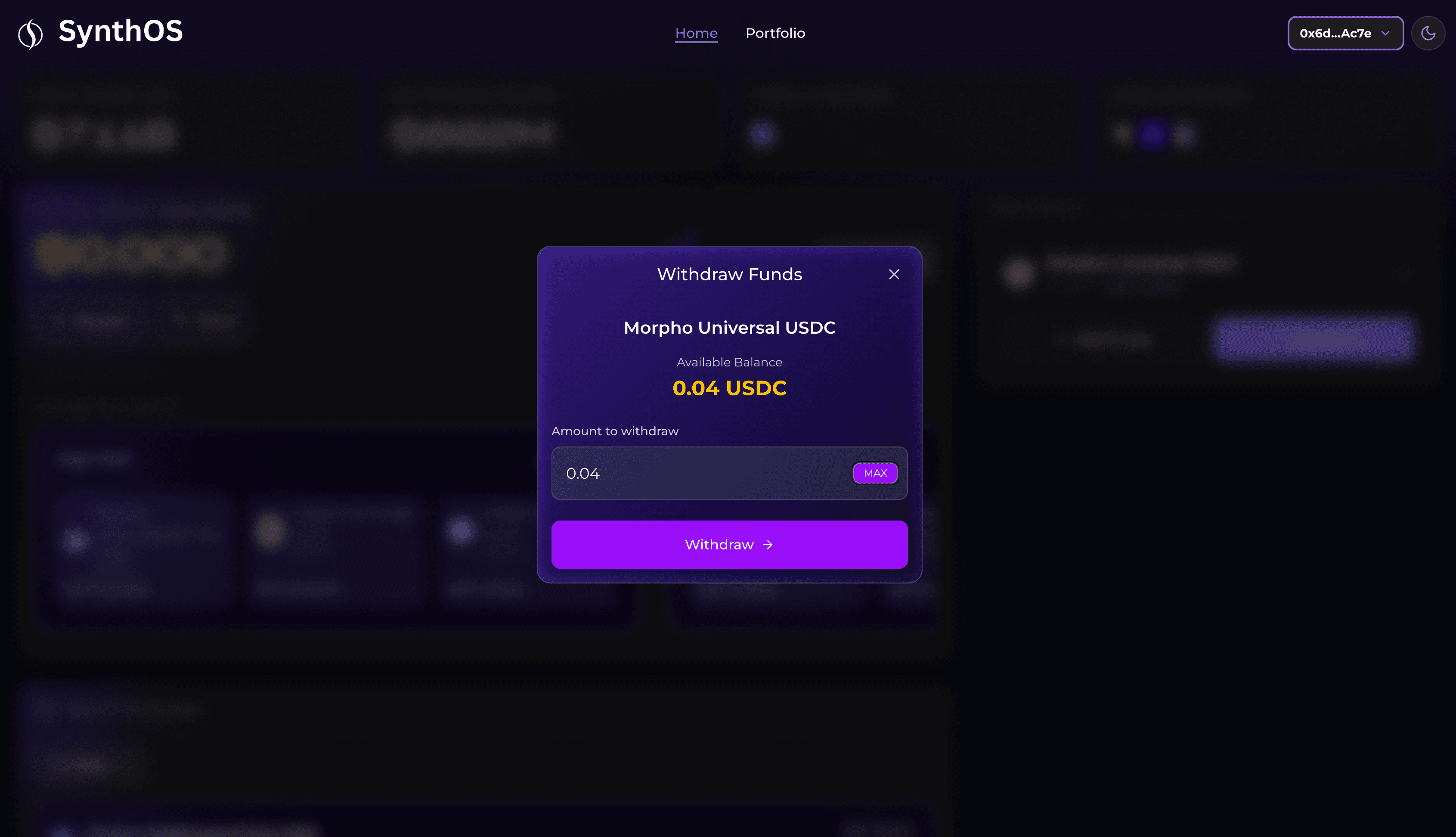 Enter Withdrawal Amount